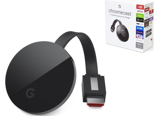 Google Chromecast Ultra 4K Smart TV Streaming Stick - Black